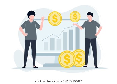 Concepto de ilustración plana empresarial de vectores 