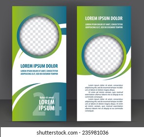 Vector business flayer or leaflet design, print template