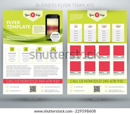 vector business flyer brochure design template stock vector royalty