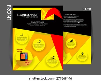 Vector Business flyer, brochure template can use for print and marketing.