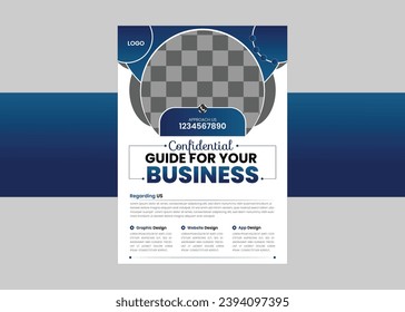 Vector business flyer design template
