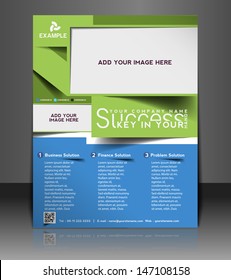 Vector Business Flyer Magazine Cover & Poster Template. 