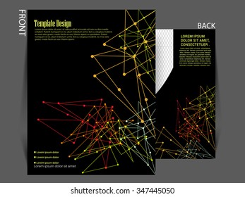 Vector business flyer or magazine cover design for print and publishing, marketing.