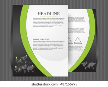 Vector business flyer, magazine cover & poster template