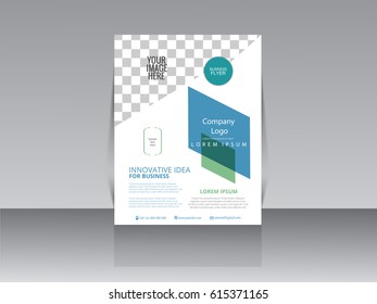 Vector business flyer, magazine cover & poster template