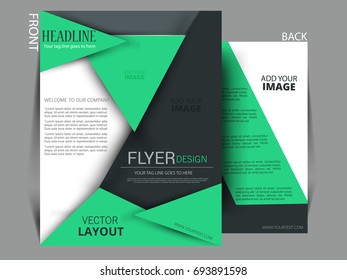 Vector business flyer, magazine cover & poster template
