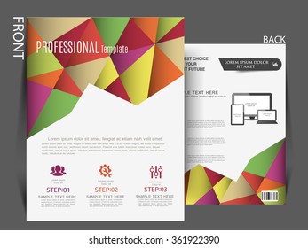 Vector business flyer for print media.