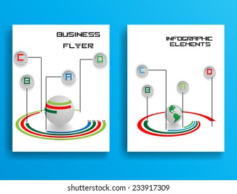 Vector Business Flyer Template or Corporate Design . 