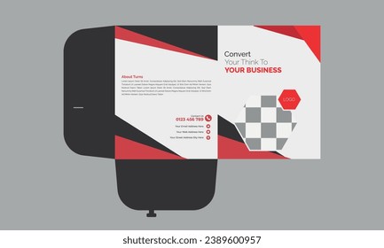 Vektorgrafik-Business-Ordner Design farbenfroh und modern.