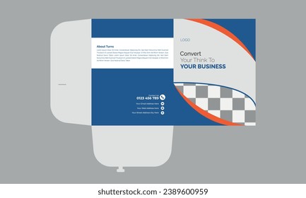 Diseño de carpetas de negocios de vectores colorido y moderno.
