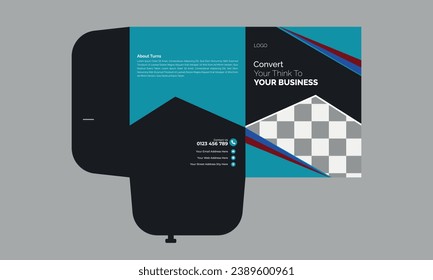 Diseño de carpetas de negocios de vectores colorido y moderno.