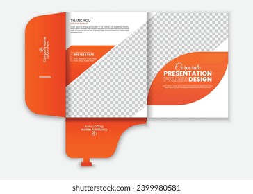 Diseño de carpetas comerciales vectoriales para archivos, plantilla de diseño de carpetas de presentación de negocios.