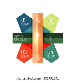 Vector business geometric infographic template