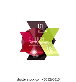 Vector business geometric infographic template