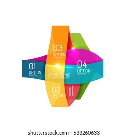 Plantilla de infografía geométrica de vectores