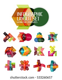 Vector business geometric infographic template