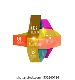 Vector business geometric infographic template