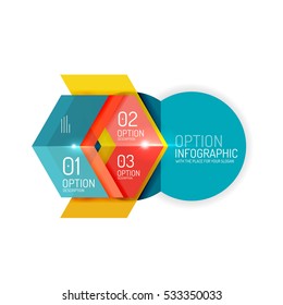 Vector business geometric infographic template