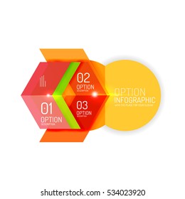 Plantilla de infografía geométrica de vectores