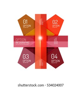 Vector business geometric infographic template