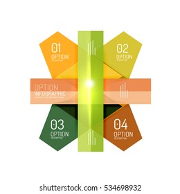 Vector business geometric infographic template