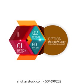 Plantilla de infografía geométrica de vectores
