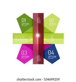 Vector business geometric infographic template