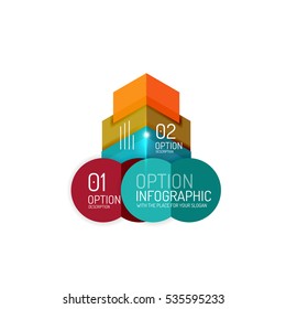 Vector business geometric infographic template