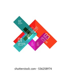 Plantilla de infografía geométrica de vectores