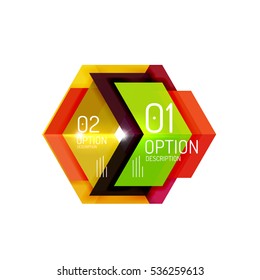 Vector business geometric infographic template
