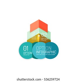 Plantilla de infografía geométrica de vectores