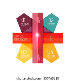 Plantilla de infografía geométrica de vectores