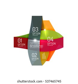 Plantilla de infografía geométrica de vectores