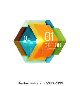 Modelo de infográfico geométrico de negócios de vetor