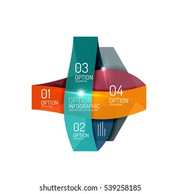 Plantilla de infografía geométrica de vectores