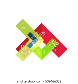 Plantilla de infografía geométrica de vectores