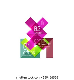 Vector business geometric infographic template