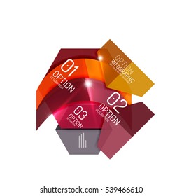 Vector business geometric infographic template