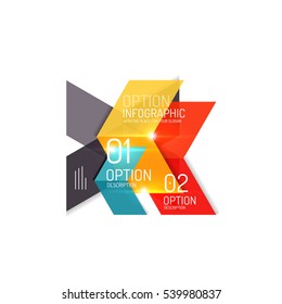 Plantilla de infografía geométrica de vectores