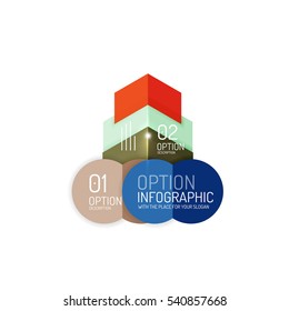 Plantilla de infografía geométrica de vectores