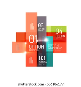 Vector business geometric infographic template