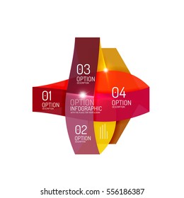 Vector business geometric infographic template