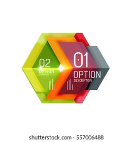 Modelo de infográfico geométrico de negócios de vetor