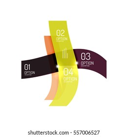 Plantilla de infografía geométrica de vectores
