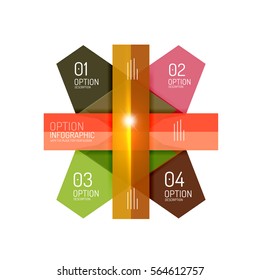 Vector business geometric infographic template