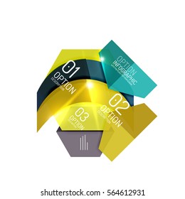 Vector business geometric infographic template