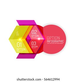 Vector business geometric infographic template