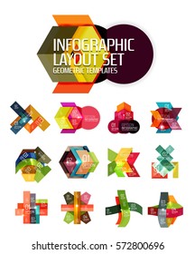 Plantilla de infografía geométrica de vectores