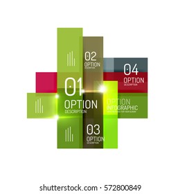 Vector business geometric infographic template