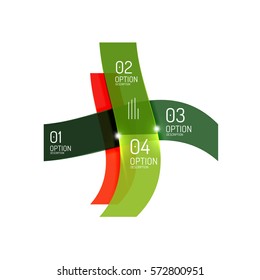 Plantilla de infografía geométrica de vectores